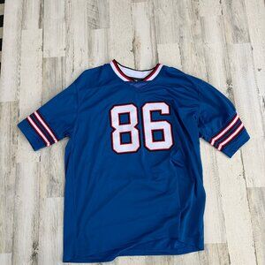 Men's Size XL Football Jersey Blue/Red/White #86 Dalton Kincaid